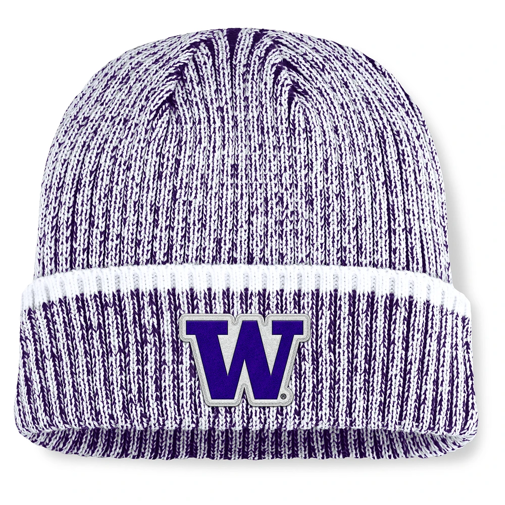 Men's Fanatics Purple/White Washington Huskies Haze Cuffed Knit Hat