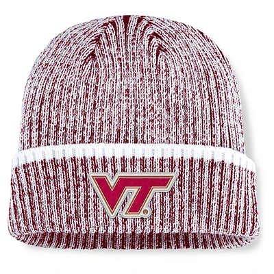 Men's Fanatics  Maroon/White Virginia Tech Hokies Haze Cuffed Knit Hat