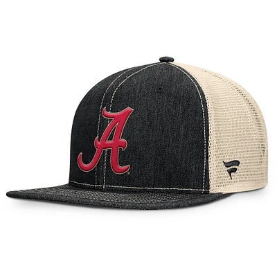 Men's Fanatics Black/Natural Alabama Crimson Tide Legend Trucker Snapback Hat