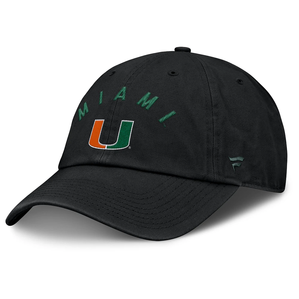 Men's Fanatics Black Miami Hurricanes Myth Adjustable Hat