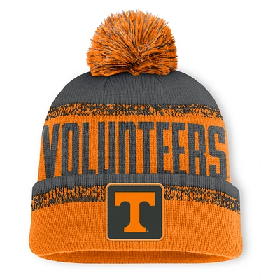 Men's Fanatics Tennessee Orange/Gray Tennessee Volunteers Thrive Cuffed Knit Hat with Pom