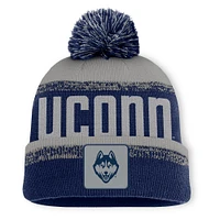 Men's Fanatics Navy/Gray UConn Huskies Thrive Cuffed Knit Hat with Pom