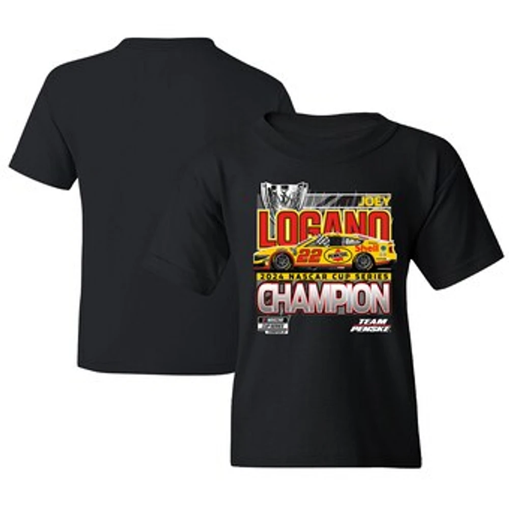 Youth Team Penske  Black Joey Logano 2024 NASCAR Cup Series Champion T-Shirt