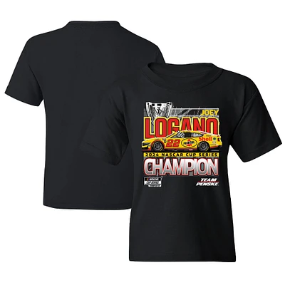 Youth Team Penske  Black Joey Logano 2024 NASCAR Cup Series Champion T-Shirt