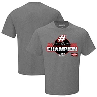 Men's Checkered Flag Sports Heather Charcoal Ty Majeski 2024 NASCAR Craftsman Truck Series Champion T-Shirt