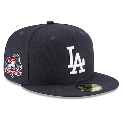 Men's New Era Navy Los Angeles Dodgers 2024 World Series Champions 59FIFTY Fitted Hat