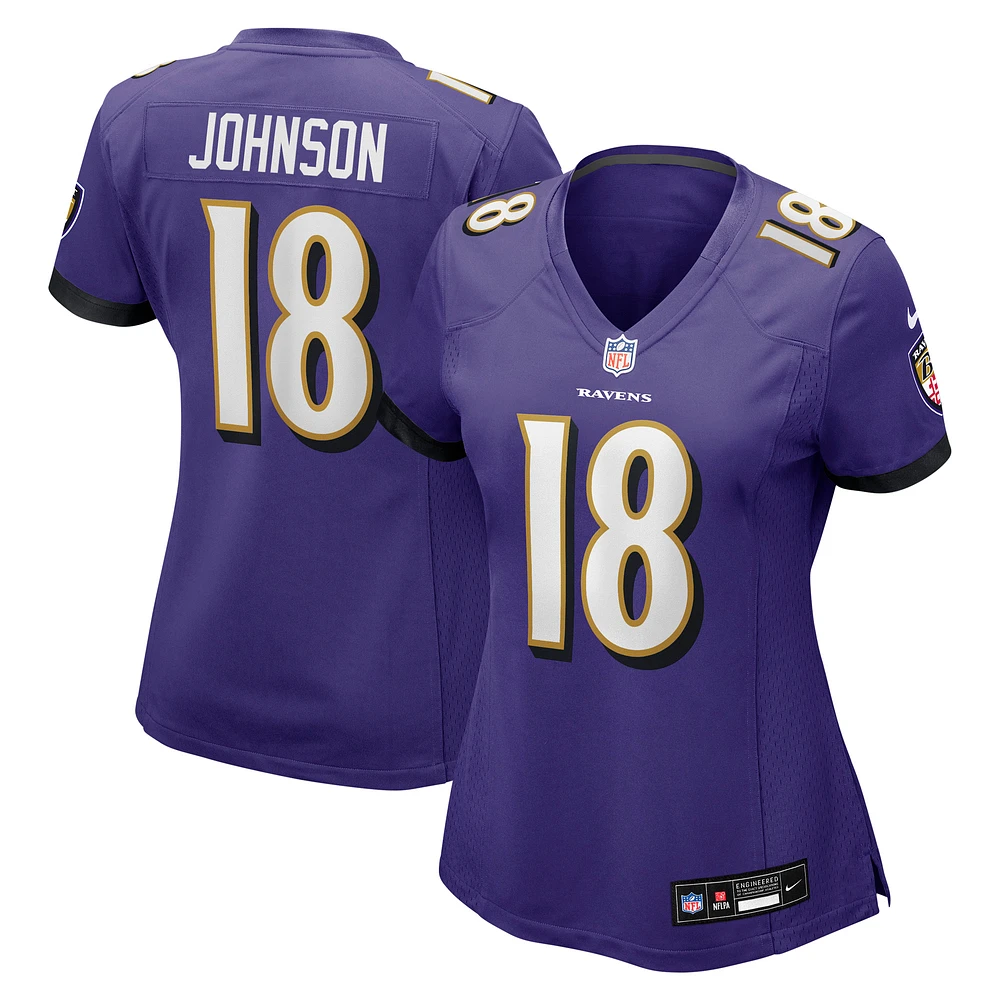 Women's Nike Diontae Johnson Purple Baltimore Ravens Player Game Jersey