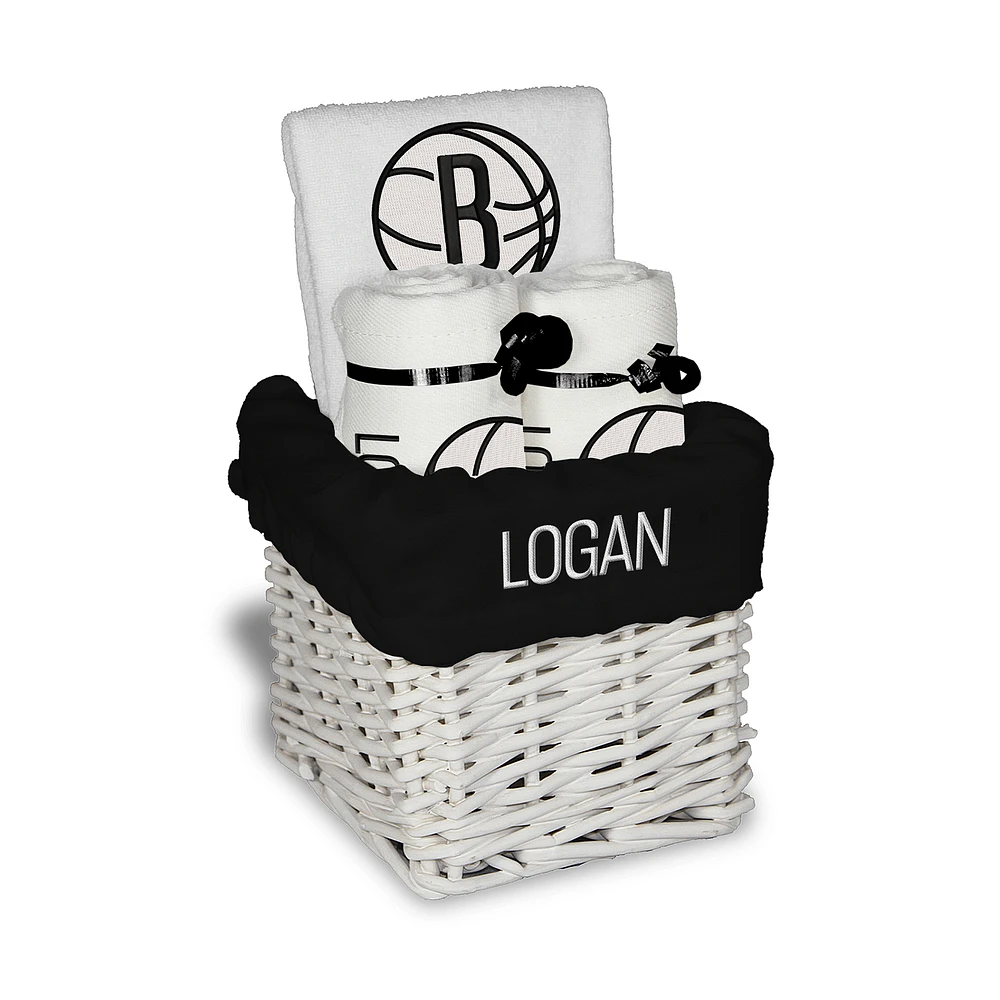 Infant Chad & Jake Brooklyn Nets Team Logo Personalized Small Basket