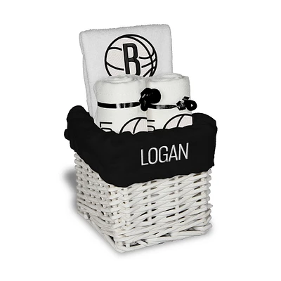 Infant Chad & Jake Brooklyn Nets Team Logo Personalized Small Basket