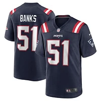 Men's Nike Keshawn Banks  Navy New England Patriots Game Jersey