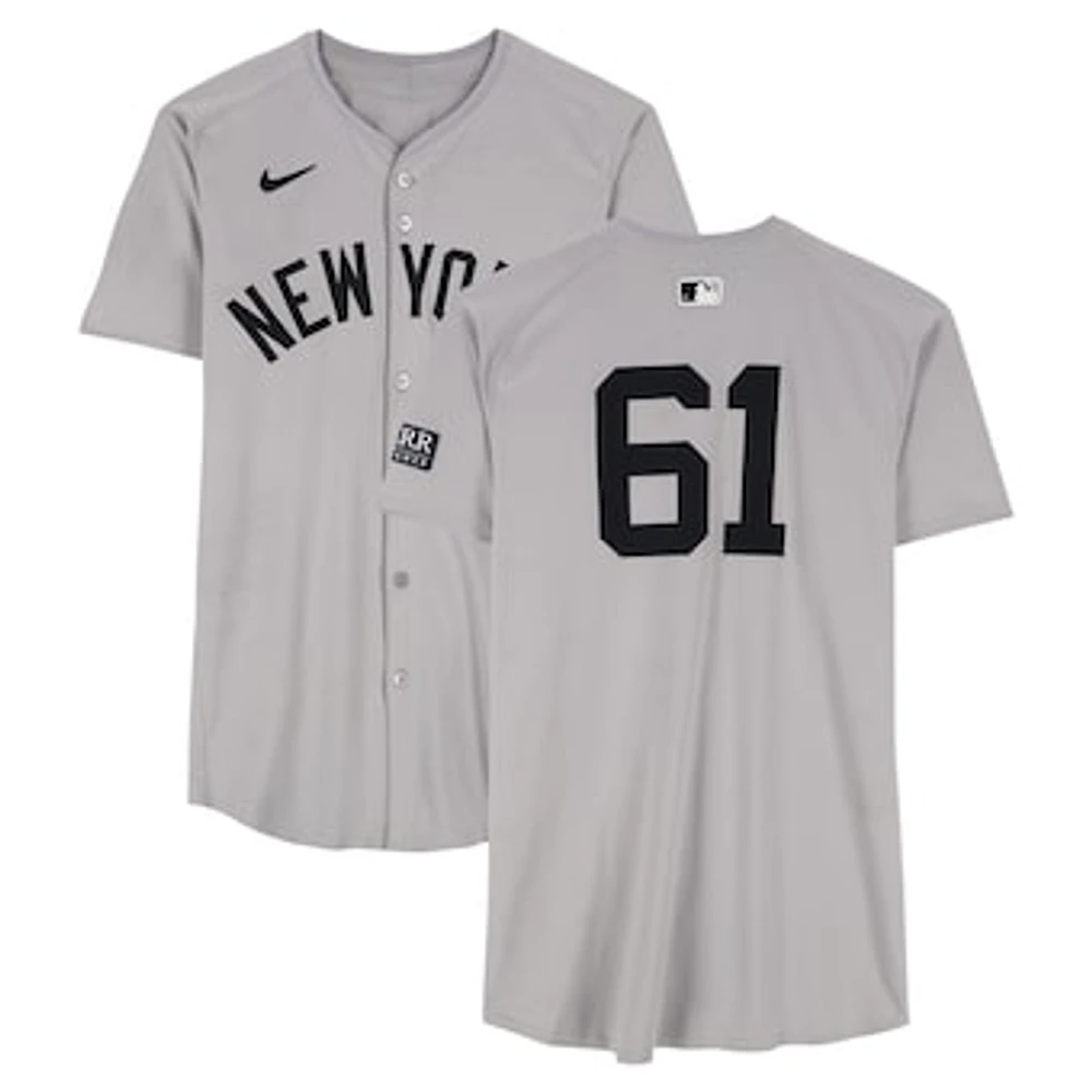 Jake Cousins New York Yankees ALCS Game-Used #61 Gray Nike Jersey vs. Cleveland Guardians on October 19, 2024