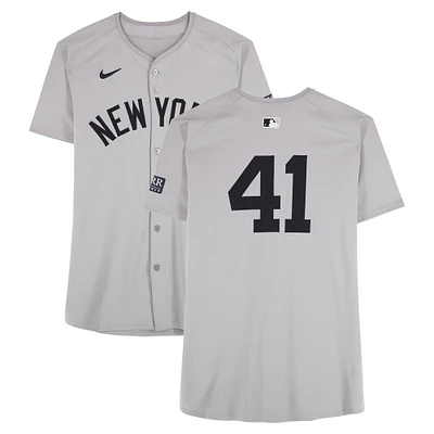 Tommy Kahnle New York Yankees ALDS Player-Worn #41 Gray Nike Jersey vs. Kansas City Royals on October 10, 2024