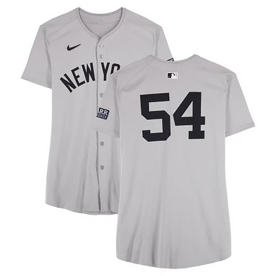 Tim Hill New York Yankees ALDS Player-Worn #54 Gray Nike Jersey vs. Kansas City Royals on October 10, 2024