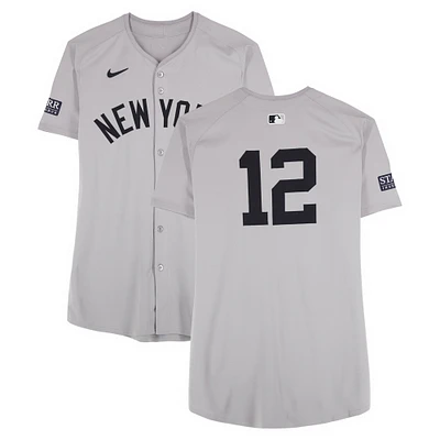 Trent Grisham New York Yankees ALDS Player-Worn #12 Gray Nike Jersey vs. Kansas City Royals on October 10, 2024