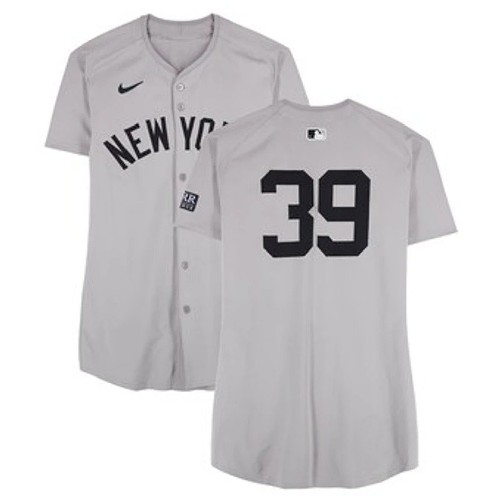 Jose Trevino New York Yankees ALDS Player-Worn #39 Gray Nike Jersey vs. Kansas City Royals on October 10, 2024