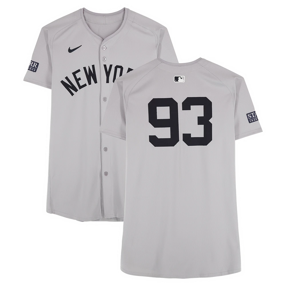 Ben Rice New York Yankees ALDS Player-Worn #93 Gray Nike Jersey vs. Kansas City Royals on October 10, 2024