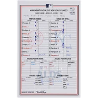 New York Yankees Game-Used ALDS Lineup Card vs. Kansas City Royals on October 7, 2024