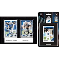 Detroit Lions 6" x 8" Player Plaque & 2024 Team Trading Card Set
