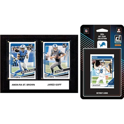 Detroit Lions 6" x 8" Player Plaque & 2024 Team Trading Card Set