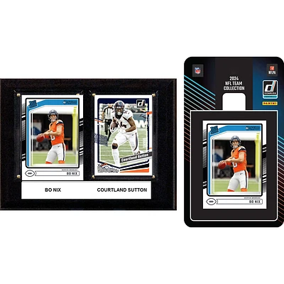 Denver Broncos 6" x 8" Player Plaque & 2024 Team Trading Card Set