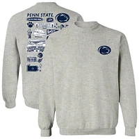 Women's Vive La Fete  Gray Penn State Nittany Lions Impressions Artwork Pullover Sweatshirt