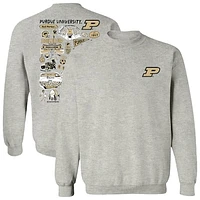 Women's Vive La Fete  Gray Purdue Boilermakers Impressions Artwork Pullover Sweatshirt