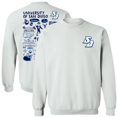 Women's Vive La Fete San Diego Toreros Impressions Artwork Pullover Sweatshirt