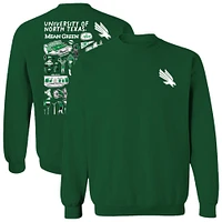 Women's Vive La Fete  Green North Texas Mean Impressions Artwork Pullover Sweatshirt