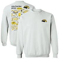 Women's Vive La Fete  White Southern Miss Golden Eagles Impressions Artwork Pullover Sweatshirt