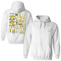 Women's Vive La Fete  White Cal State L.A. Golden Eagles Impressions Artwork Pullover Hoodie