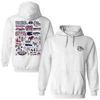 Women's Vive La Fete  White Gonzaga Bulldogs Impressions Artwork Pullover Hoodie