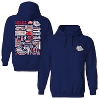 Women's Vive La Fete  Navy Gonzaga Bulldogs Impressions Artwork Pullover Hoodie