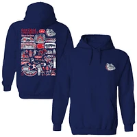 Women's Vive La Fete  Navy Gonzaga Bulldogs Impressions Artwork Pullover Hoodie
