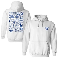 Women's Vive La Fete  White Georgia State Panthers Impressions Artwork Pullover Hoodie