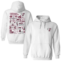 Women's Vive La Fete  White Fordham Rams Impressions Artwork Pullover Hoodie