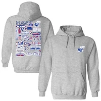 Women's Vive La Fete  Gray Kansas Jayhawks Impressions Artwork Pullover Hoodie