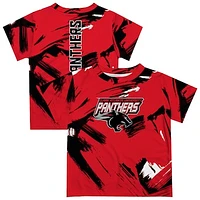 Newborn & Infant Vive La Fete  Red Clark Atlanta University Panthers Paint Brush T-Shirt