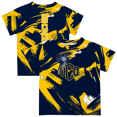 Newborn & Infant Vive La Fete  Navy Central Oklahoma Bronchos Paint Brush T-Shirt