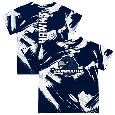 Newborn & Infant Vive La Fete  Navy Monmouth Hawks Paint Brush T-Shirt