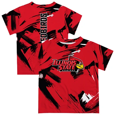 Newborn & Infant Vive La Fete  Red Illinois State Redbirds Paint Brush T-Shirt