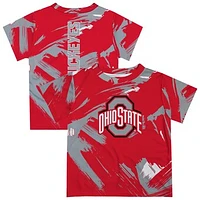 Newborn & Infant Vive La Fete  Scarlet Ohio State Buckeyes Paint Brush T-Shirt