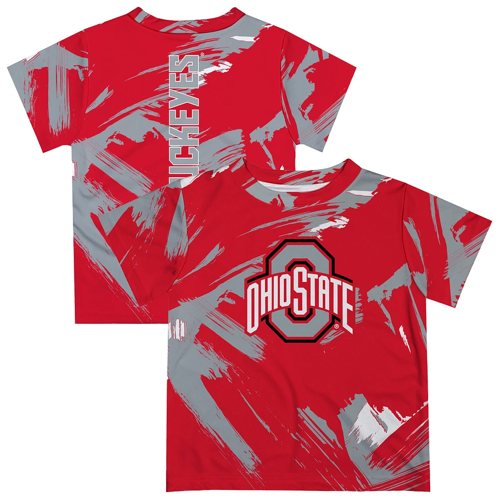 Newborn & Infant Vive La Fete Scarlet Ohio State Buckeyes Paint Brush T-Shirt