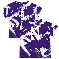Newborn & Infant Vive La Fete  Purple Northwestern Wildcats Paint Brush T-Shirt