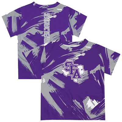 Newborn & Infant Vive La Fete  Purple Stephen F Austin Lumberjacks Paint Brush T-Shirt
