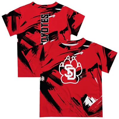 Newborn & Infant Vive La Fete  Red South Dakota Coyotes Paint Brush T-Shirt
