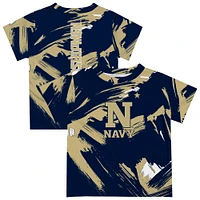 Newborn & Infant Vive La Fete  Navy Midshipmen Paint Brush T-Shirt