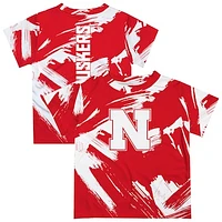 Newborn & Infant Vive La Fete  Scarlet Nebraska Huskers Paint Brush T-Shirt