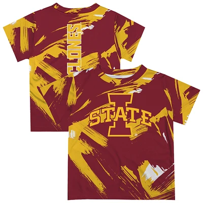 Toddler Vive La Fete  Cardinal Iowa State Cyclones Paint Brush T-Shirt