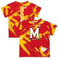 Toddler Vive La Fete  Red Maryland Terrapins Paint Brush T-Shirt