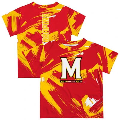 Toddler Vive La Fete  Red Maryland Terrapins Paint Brush T-Shirt